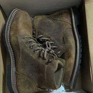 Timberland PRO Soft Toe Work Boots Brown Leather Ankle A1S3Q Mens 10M